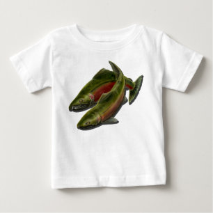 Bebê Pescador Camisa Bebê Salmão Peixe Caçador