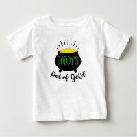 Pote de camiseta Dourada para bebês