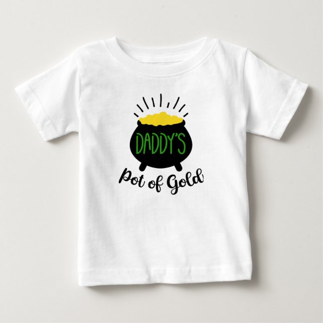Bebê Pote de camiseta Dourada para bebês (Frente)