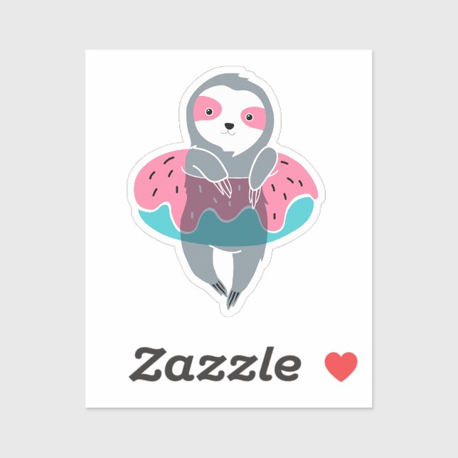 Bebê preguiça nadando no adesivo da piscina (Folha)