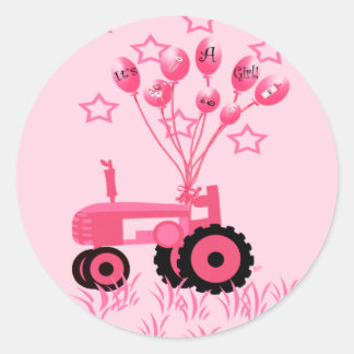 Bebê-rosa com adesivos Balões