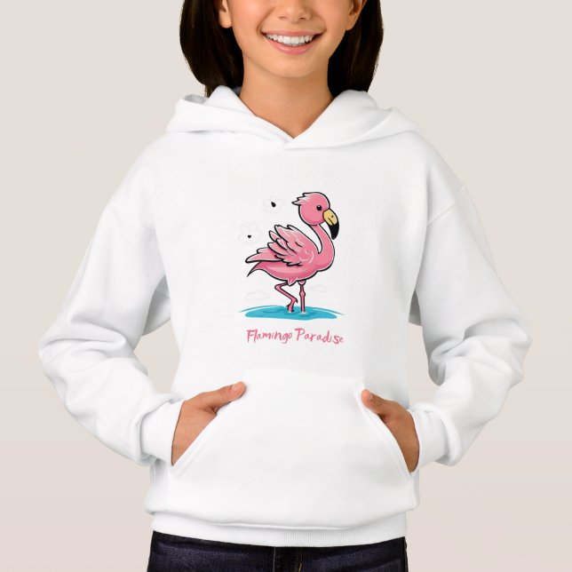 Bebê rosa Flamingo na Água (Frente)