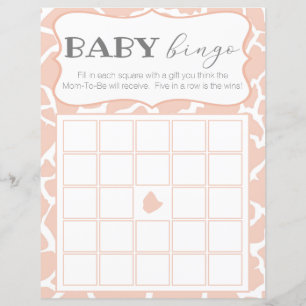 Bebê Rosa Girafa Baby Bingo