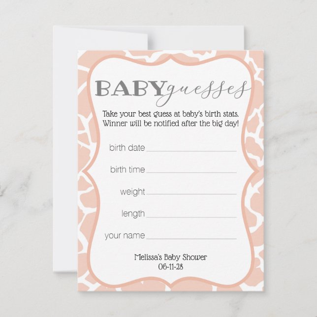 Bebê Rosa Girafa Bebê Ganha Sugestões (Frente)