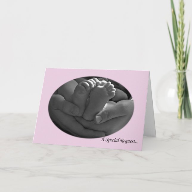 Bebê Rosa Padrões de Deus Solicitam Cartão de Saud (Frente)