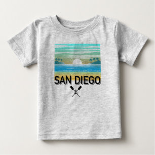 Bebê San Diego Design - Camiseta de Jersey Fina para Be