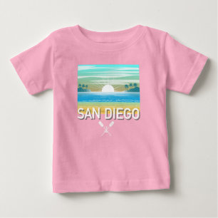 Bebê San Diego Design - Camiseta de Jersey Fina para Be