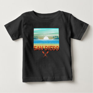 Bebê San Diego Design - Camiseta de Jersey Fina para Be