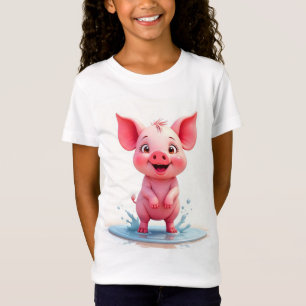 "Bebê sorrindo Garotas Porcos Camiseta - Bonita
