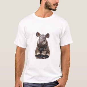 Bebê Tapir Fofo em Suéter de Tricô Aconchegante