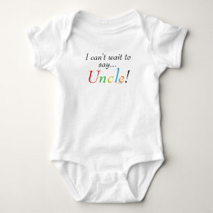 Bebê Tio Dizendo Camisa De Criança Divertida