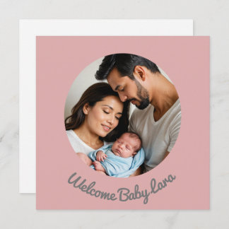 bebê típica rosa, bem-vinda, anúncio de nascimento