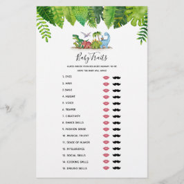 Bebê Traça Dinossauro Jogo de Chá de fraldas