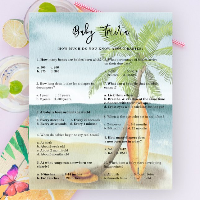 Bebê Trivia - Jogo de Chuv de Bebê na Praia (Criador carregado)