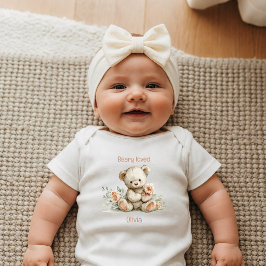 Bebê Ursinho Amado Body Personalizado para Recém-Nascid