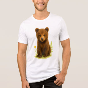 Bebê Urso Cubo nas Flores Selvagens