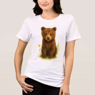 Bebê Urso Cubo nas Flores Selvagens