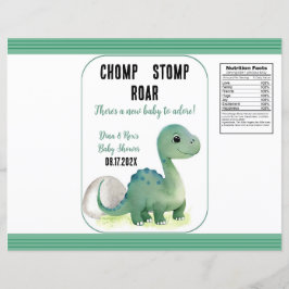 Bebê Verde Dinossauro Chomp Stomp Roar Chip Bag