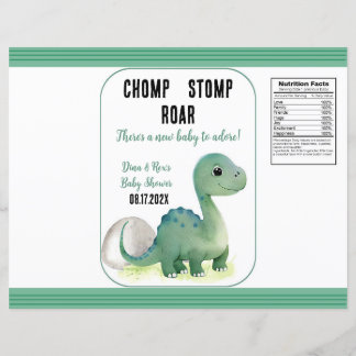 Bebê Verde Dinossauro Chomp Stomp Roar Chip Bag