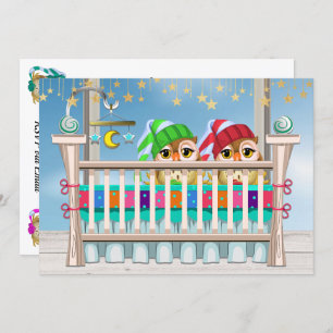 Bebê x 2 Sorte! Convite Gêmeos