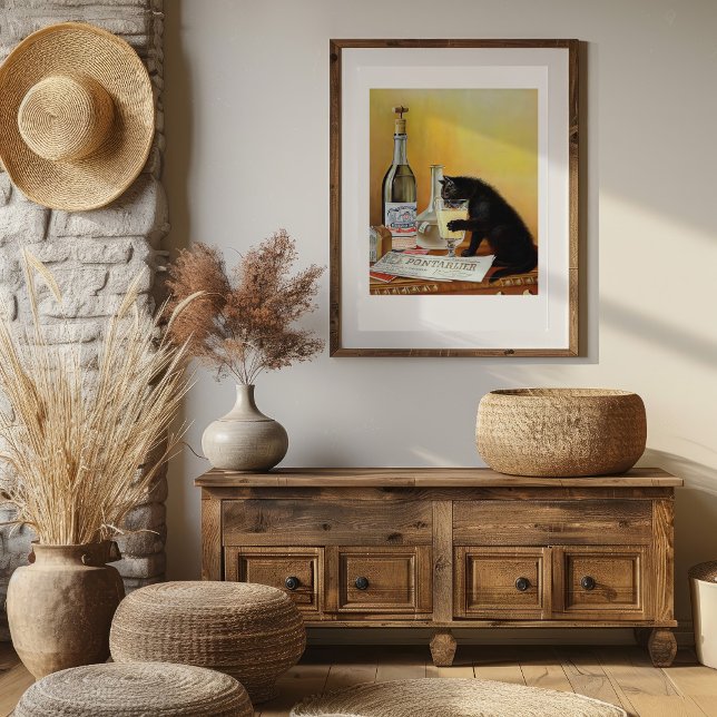 Bebendo de Gato Negro Absinthe Poster (Criador carregado)