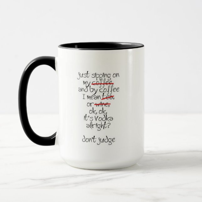 Bebendo de minha caneca de café (Esquerda)