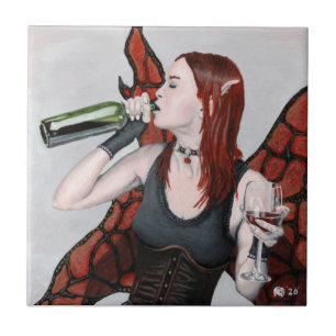 Bebendo Mágico Vinho Fantasia Azulejo cerâmico