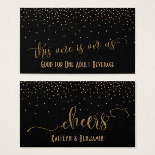 Beber Tíquetes, Faux Dourado Glitter Confetti a P