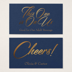 Beber Tíquetes, Script Dourado Negrito e Elegante