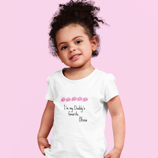 Bebês 2T - 5/6T Fonte Básica de Camisa T Rosa-Cor (Criador carregado)