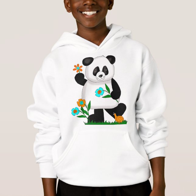 Bebês Crianças Panda Com Flores 2 (Frente)