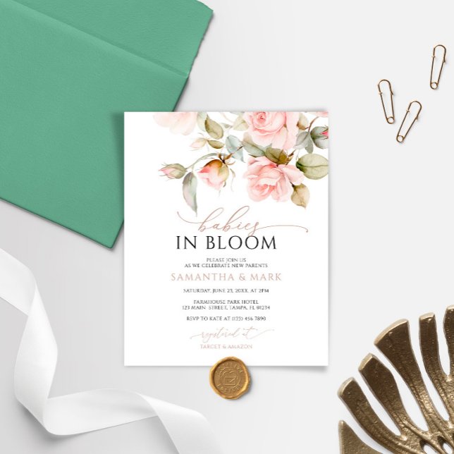 Bebês de Orçamento no Chá de fraldas Rosa Rosa Ros (Criador carregado)