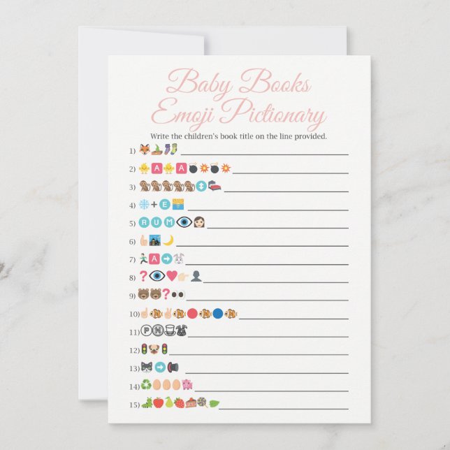 Bebês Livros Emoji Pictionary Game Pink (Frente)