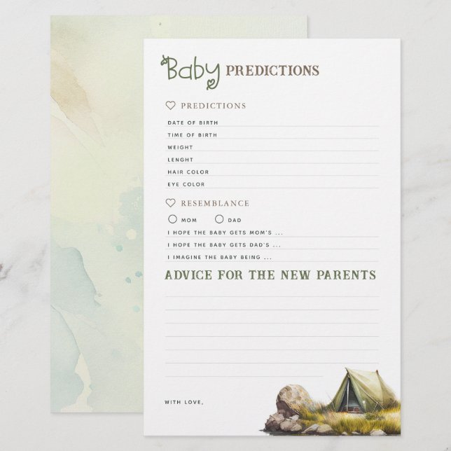 Bebês Predicações e Conselho de Campismo (Frente/Verso)