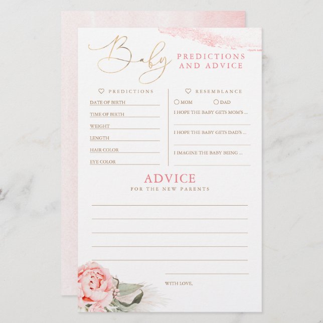 Bebês Predicações e Jogo de Chá de fraldas de Acon (Frente/Verso)