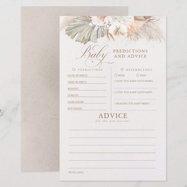 Bebês Predicações e Jogo de Chá de fraldas de Acon (Frente/Verso)