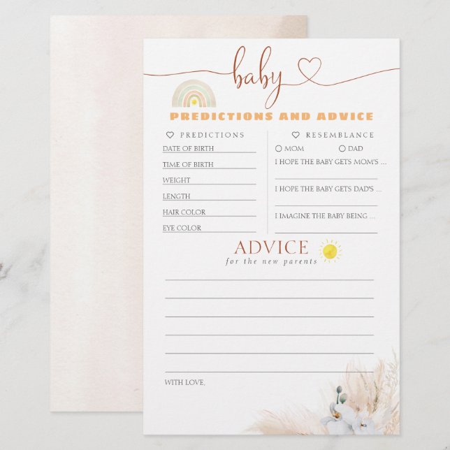 Bebês Predicações e Jogo de Chá de fraldas de Acon (Frente/Verso)