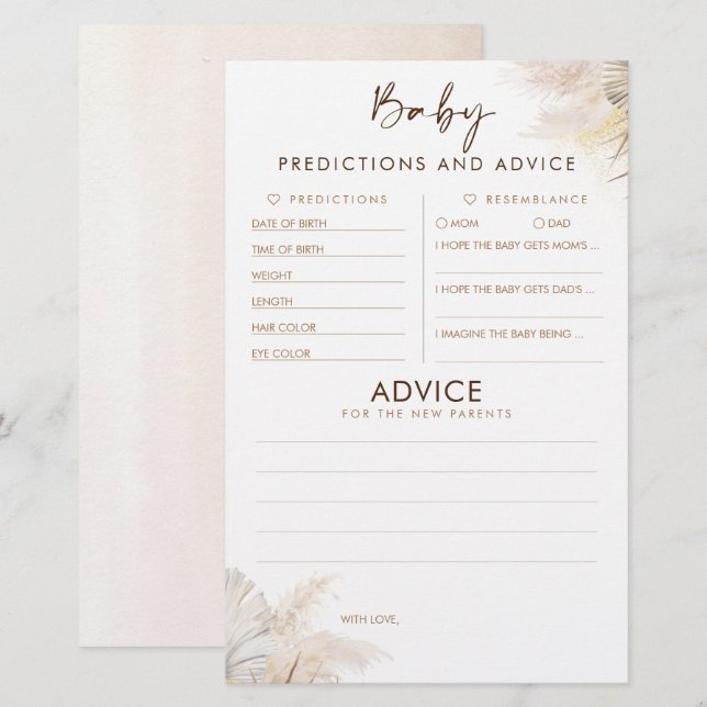 Bebês Predicações e Jogo de Chá de fraldas de Acon (Frente/Verso)