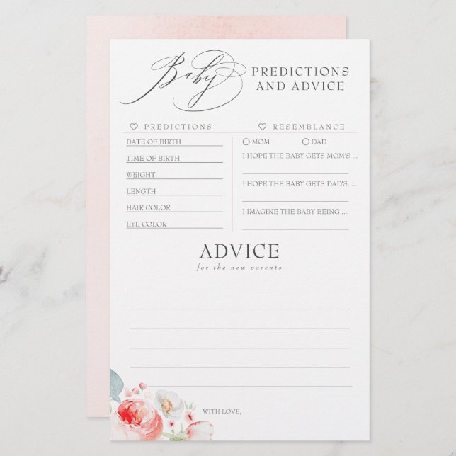 Bebês Predicações e Jogo de Chá de fraldas de Acon (Frente/Verso)