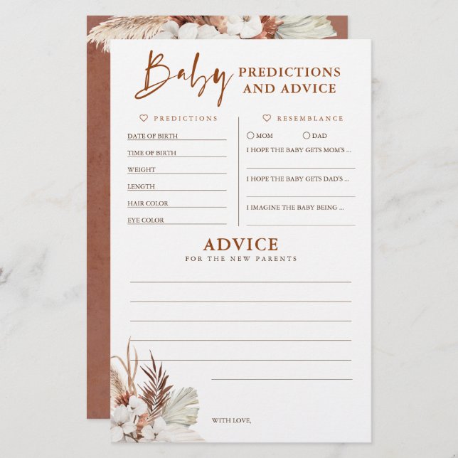 Bebês Predicações e Jogo de Chá de fraldas de Acon (Frente/Verso)