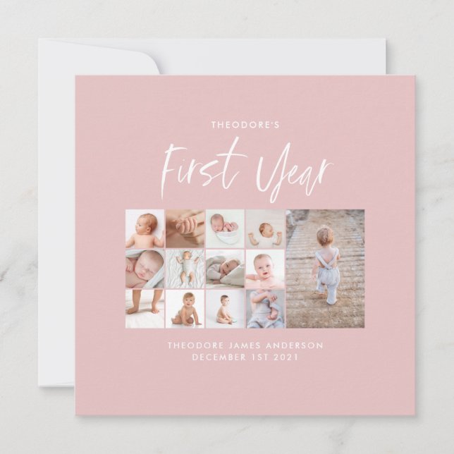 Bebês, primeiro ano, fotografar script colage, ros (Frente)