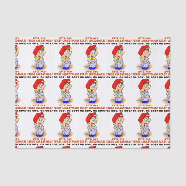 Bebês Primeiro Papel Tecido de Natal (Frente )