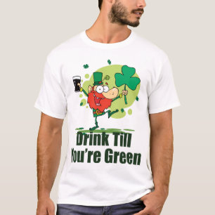 Bebida até que você for camisa verde do Leprecha