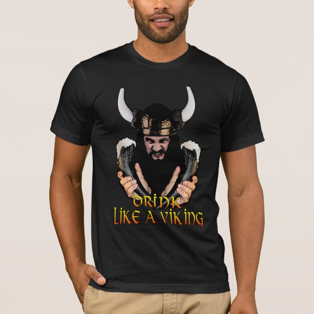 Bebida como uma camisa de Viking (Frente)