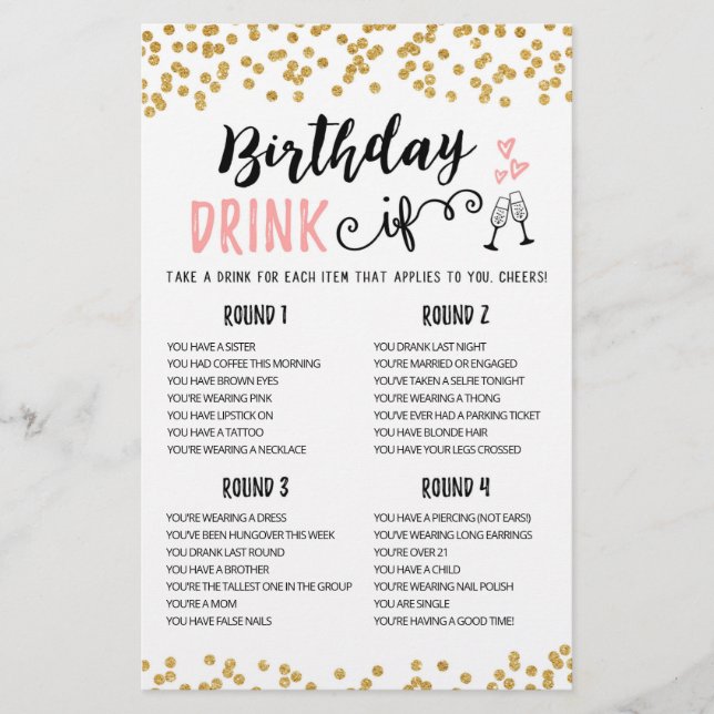 Bebida de aniversário SE jogo de festa de aniversá (Frente)