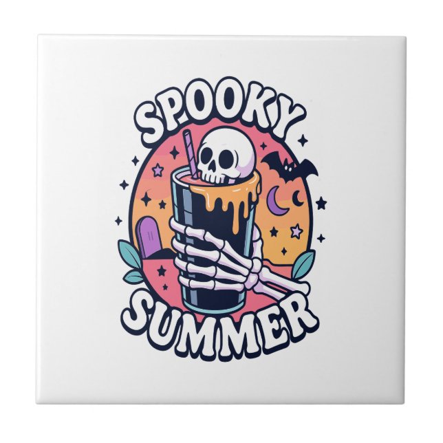 Bebida de Esqueleto de Verão Assustador de Hallowe (Frente)