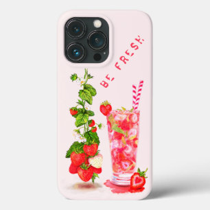 Bebida Legal com suco de morango fresco - Verão