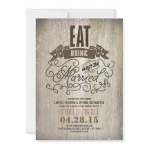 Bebida russa e convite para casamento