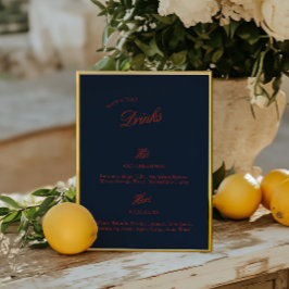 Bebida Signature Deep Blue Casamento Menu Preto e
