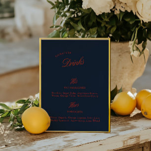 Bebida Signature Deep Blue Casamento Menu Preto e 